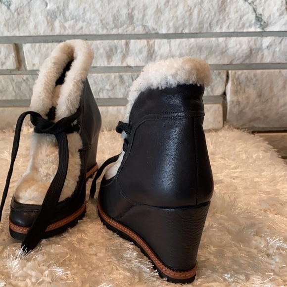 Fabianelli Black Wedge Boot - Picture 3 of 4